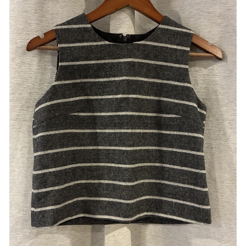 Andemiu tweed Sleeveless Striped Top Luxury Old Money